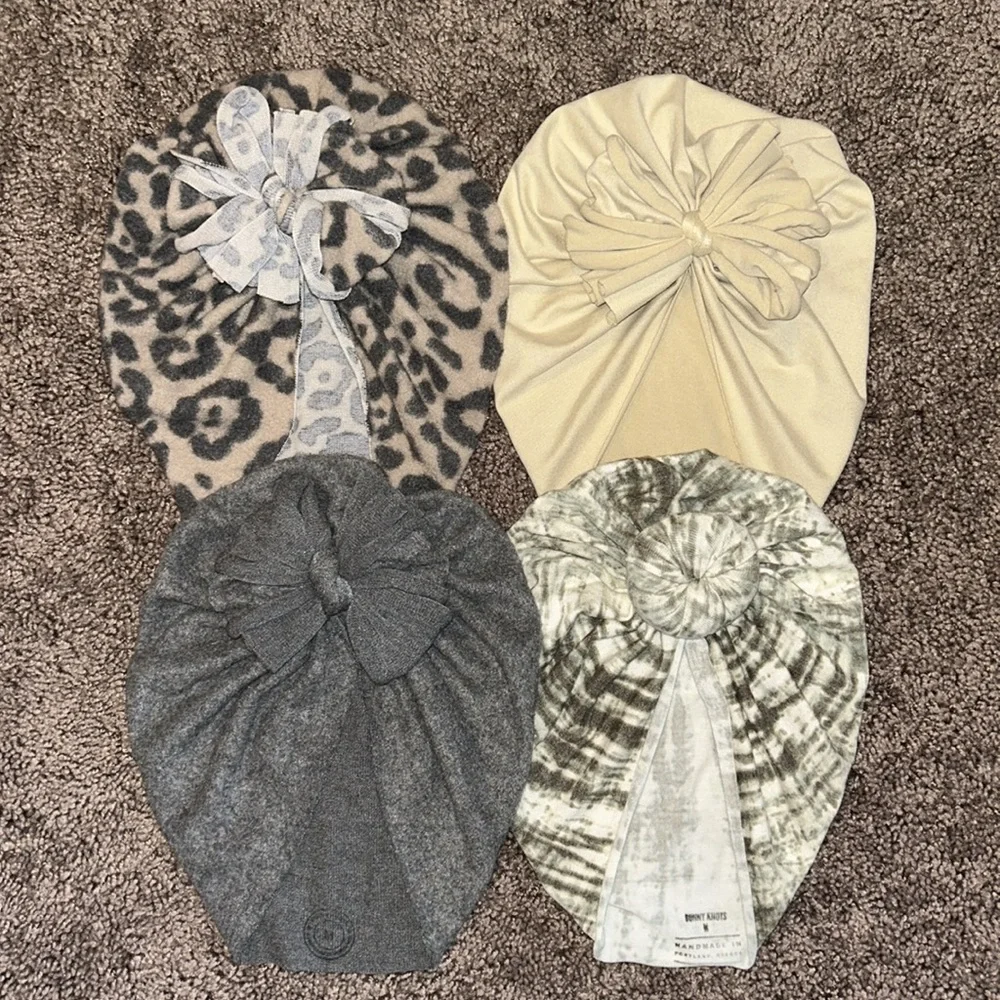 Bunny Knots size medium ages 1-4 years toddler turban hats